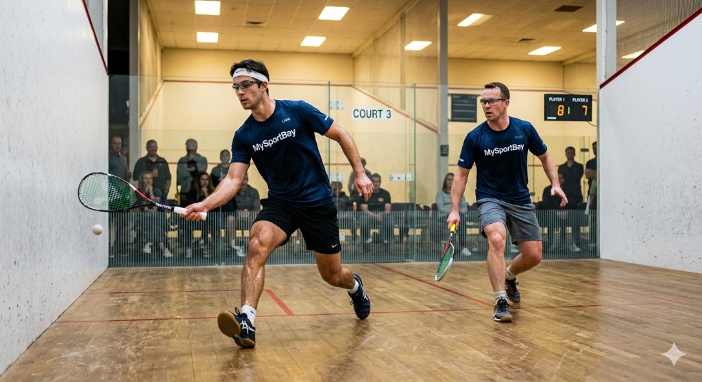 Logiciel de gestion de club de sport, match de padel en cours sur terrain indoor